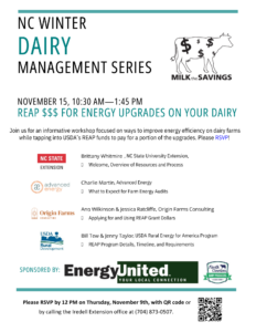 Cover photo for Winter Dairy Management Series Part I:  Reap $$$ for Energy Upgrades on Your Dairy