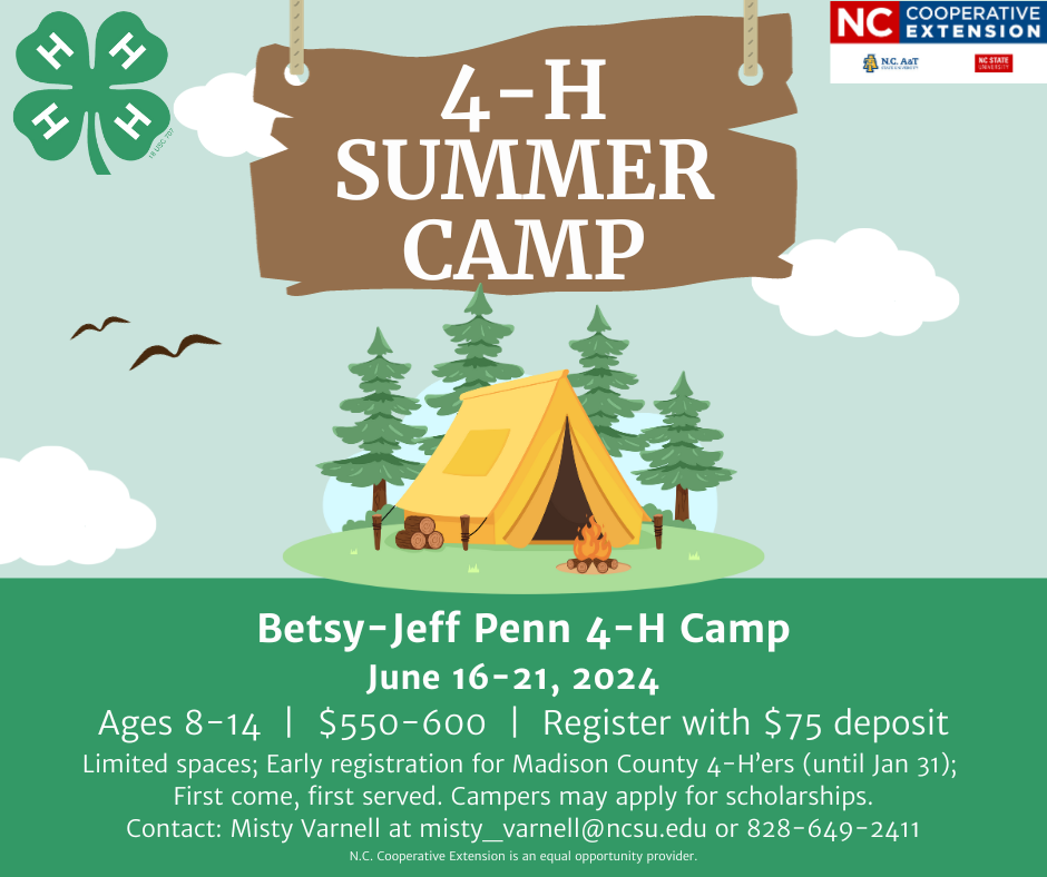 4H Summer Camp 2024 N.C. Cooperative Extension