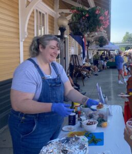 Betsy at farmers market