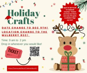 Holiday crafts flyer