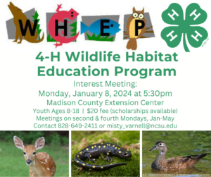 Cover photo for Want to Join the 4-H Wildlife Education Group?