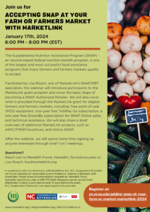 Cover photo for Accepting SNAP at Your Farm or Farmers Market With MarketLink