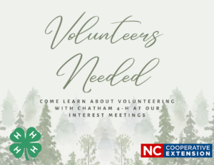 Cover photo for Chatham County Volunteer Interest Meetings!