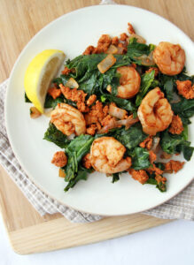 Shrimp & Collard Greens Stir Fry