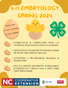 Embryology program flyer and sign up sheet