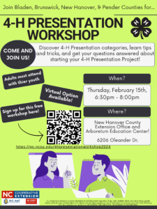 4-H Presentation Workshop Flyer