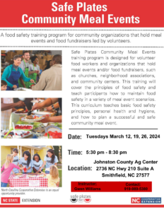 Image 1 has volunteers serving food at an event. Image 2 is showing food being served onto a plates. Image 3 has several people around a table selling baked goods.