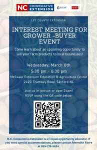 Cover photo for Interest Meeting for Grower - Buyer Event