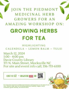 Cover photo for Interested in Learning to Grow Herbs for Tea?