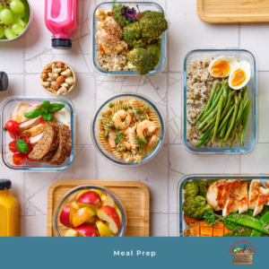 Previously prepared food in containers