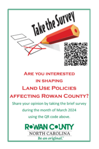 Cover photo for Make Your Voice Heard! Take the Rowan County Land Use Survey