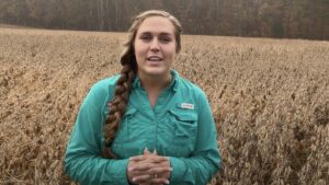 Extension Agent Mikayla Berryhill serves as a bridge between producers and researchers at NC State University, helping ensure that farmers have access to new technology and a hand in its development.