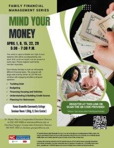 Mind Your Money Mondays FLier