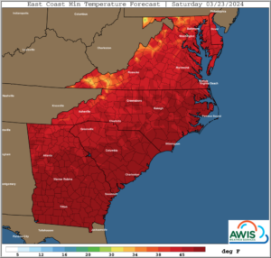 Cover photo for Rain and Frost Advisory: Mar 23-25