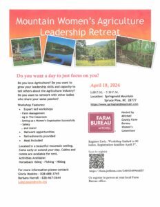 Cover photo for Mountain Women's Agriculture Leadership Retreat
