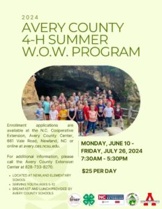 Cover photo for Registration for the 2024 4-H Summer W.O.W. Program Is Now Open!