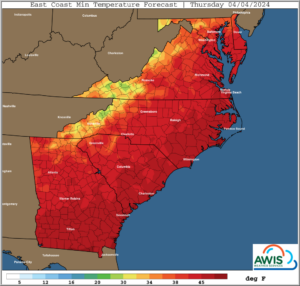 Cover photo for Widespread Frost Over the Weekend Apr 4-7