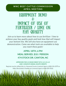 Cover photo for WNC Beef Cattle Commission April Meeting