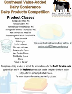 Cover photo for Southeast Value-Added Dairy Conference Dairy Products Competition! Register Now!