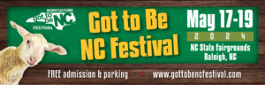 Banner advertising the got to be NC festival