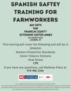 SPANISH SAFETY TRAINING FLIER