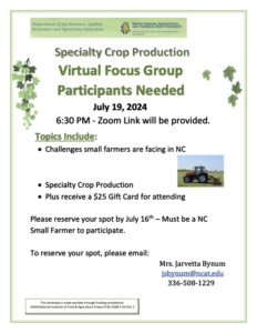 flier with focus group information