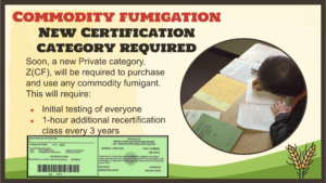 Commodity Fumigation a New Pesticiide License Category For Farmers