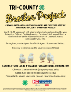 Cover photo for 2nd Annual Tri-County 4-H Broiler Project