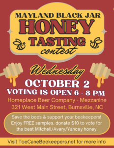 Cover photo for Mayland Black Jar Honey Tasting Contest