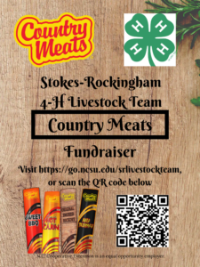 photo of meat sticks and the 4-H clover