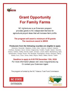 NC AgVentures Grant