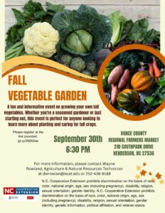 Cover photo for Fall Vegetable Gardening
