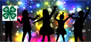 image silhouette of girls dancing disco background
