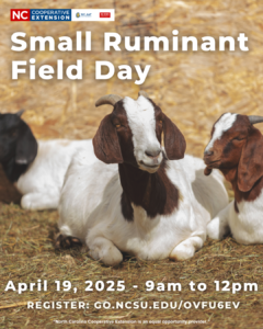 Flyer for class, features image of goats laying down.