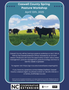 Cover photo for Caswell County Spring Pasture Workshop