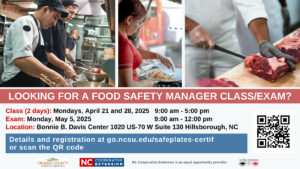 Cover photo for Food Safety for Managers Class/Exam