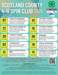 4-H SPIN Club Calendar 2025