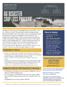 Cover photo for Ag Disaster Crop Loss Program - Deadline May 4