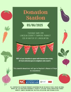 Cover photo for May Donation Station at Lincoln County Farmers Market!!