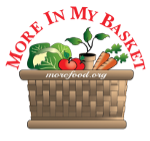 Basket of vegetables with More In My Basket written above it