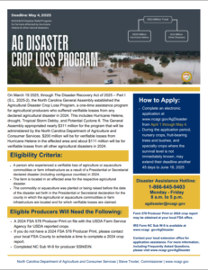 NC Ag Disaster Crop Loss Program