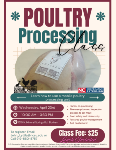 Cover photo for Poultry Processing Training - April 23