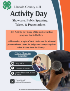 Cover photo for Activity Day May 28th 3:00pm-5:30pm