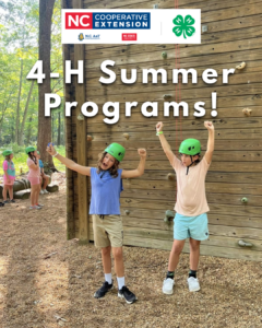 4-H Summer Programs featuring an image from summer camp.
