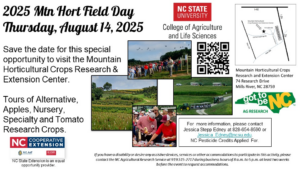 Cover photo for 2025 Mountain Hort Field Day - August 14th, 2025