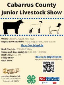 Cover photo for 2025 Cabarrus County Livestock Show