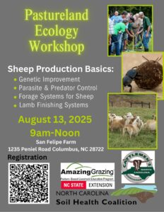 Flyer for event which includes images of sheep and Cattlemen's assocication logo
