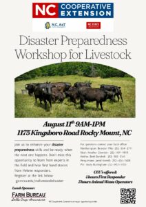 Cover photo for Disaster Preparedness Workshop for Livestock - August 11