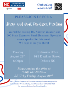 Flyer with meeting information