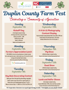 Flyer with Dates of Farm Fest